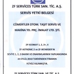 Zf Servis Yetki Belgesi